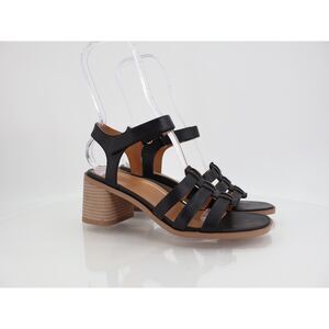 Vionic Maisy Sandals Womens Size 7 Wide Block Heel Slingback Strappy Black
